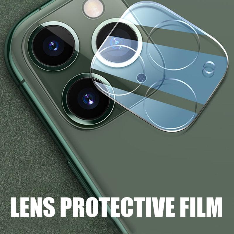 3 Protecteurs d'écran d'objectif de caméra pour iPhone 11 12 Pro Max 13 Mini Verre d'appareil photo pour iPhone XR XS X 7 8 Plus 6 6S SE 2020 Verre d'objectif en verre trempé résistant aux rayures