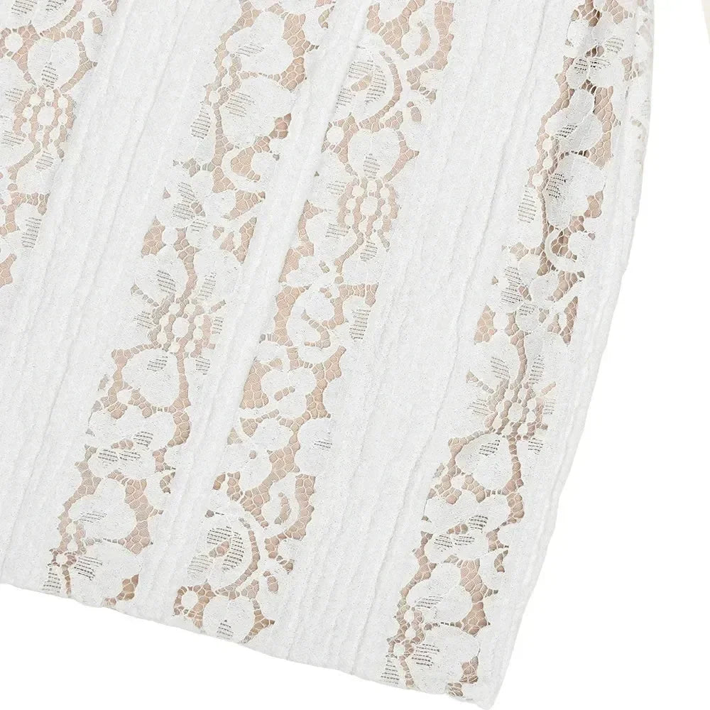 Robe courte moulante en dentelle Oligai pour femme, épaules dénudées, manches longues, sexy, pour club ou soirée, élégante, pour l'automne