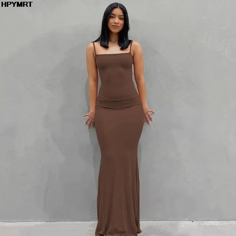 Robe Longue Satinée | Robe de Soirée Moulante Dos Nu - Femstylo