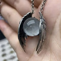 Collier Pendentif Ailes Fantôme Ange de Personnalité pour Hommes Femmes Garde Ange Collier Accessoires de Bijoux Hip Hop