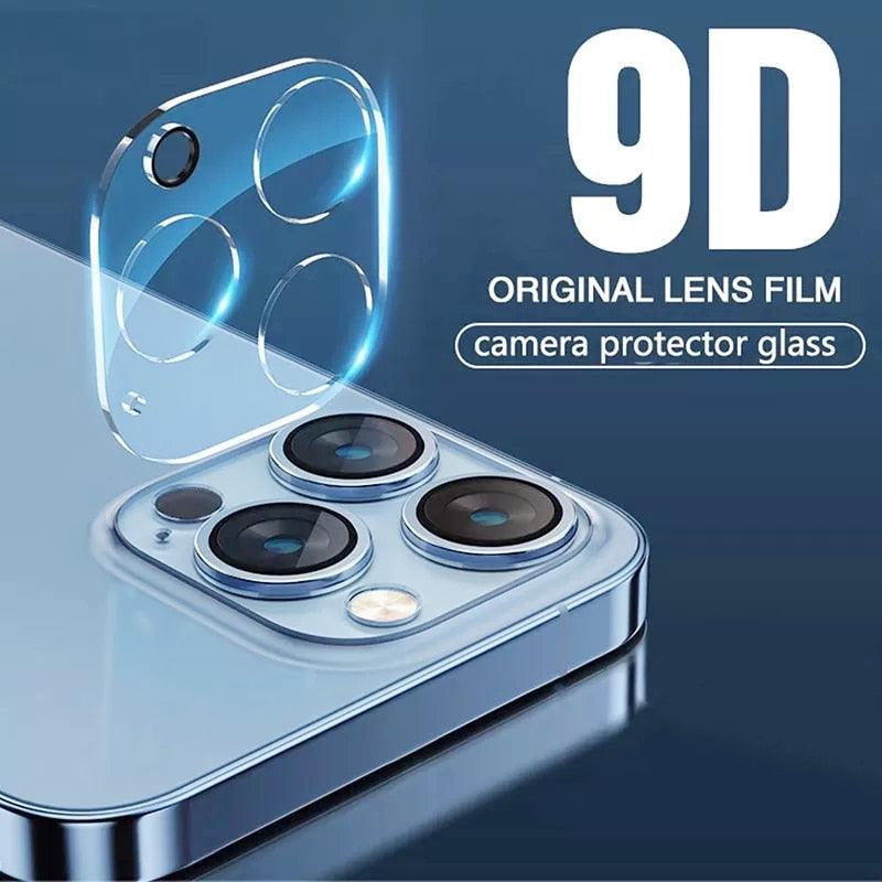 Protecteurs de Verre Full Cover HD pour Caméra Arrière pour iPhone 13 12 Pro Max 13Mini Film de Verre Protecteur d'Objectif pour iPhone 11 14 PRO MAX XS Protecteur d'Écran d'Objectif de Caméra en Verre Trempé Ultra Mince