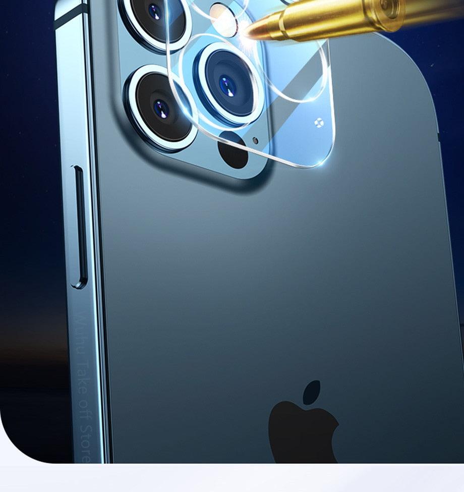 Lot de 4 protections d'écran complètes en verre pour iPhone 11 12 13 Pro XS Max, protection d'objectif d'appareil photo pour iPhone X 11 Pro Max 12 13 Mini 14 Pro Max