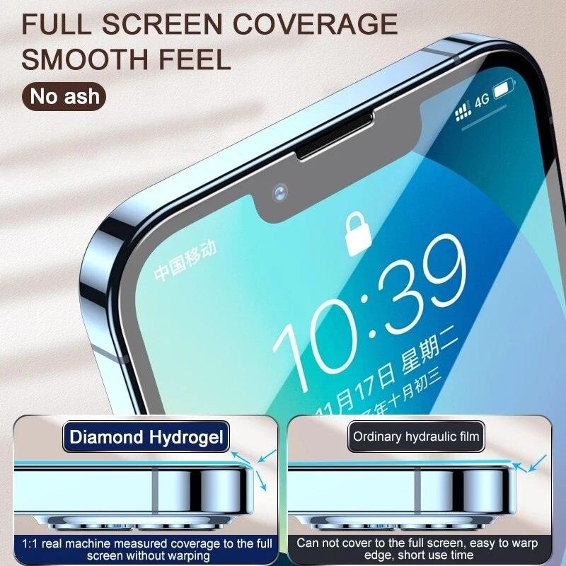2 Films pour iPhone 12 13 Pro Max Mini Protecteurs d'Écran pour iPhone 11 14 Pro XS Max X XR 6 6s 7 8 Plus SE Non Verre Anti-Rayures Protection des Yeux Film de Protection d'Écran HD Transparent