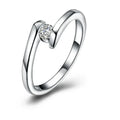 Bague en argent sterling 925 pour femme, tailles 7 à 10, fine, simple, zircon brillant, bijoux de mode, cadeau de mariage, breloque, accessoires de fête, vente en gros