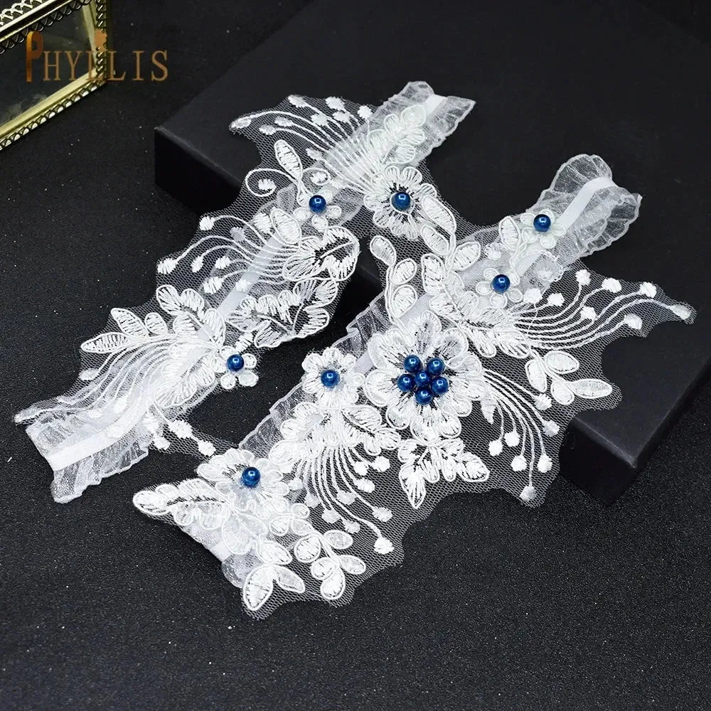 K03 2 PCS Jarretelle de mariée sexy en dentelle fleur cristal perles jarretelle de cuisse bague de cuisse jarretelle de mariée jarretelle de bas femme fille