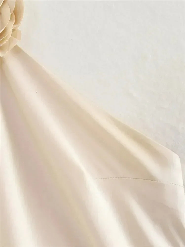 FEMME Robe Fleurie Dos Nu Femme Épaule Dénudée Satin Longue Robe Femmes Dos Nu Sexy Robes de Soirée Robes d'Été pour Femmes