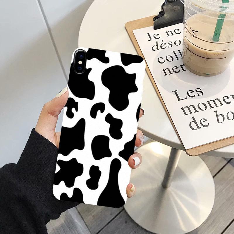 Coque en Silicone Slim Fit Légère Noire Blanche Imprimée pour iPhone 11 Pro 7 8 Plus X XR XS Max iPhone 11 Coque de Téléphone Portable en Silicone Unisexe à Motif Imprimé Blanc Noir
