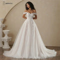 Robe de mariée bohème couleur champagne | Robe de mariée trapèze sur mesure -femstylo