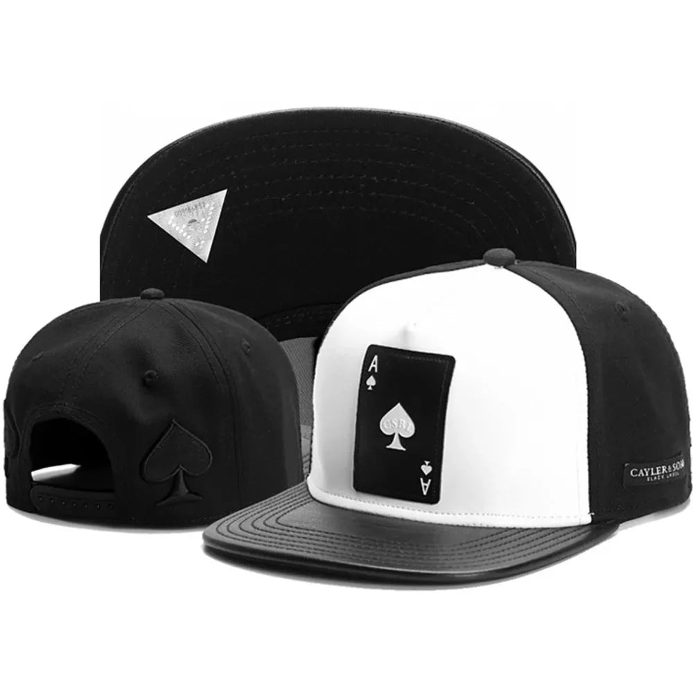 Casquette Snapback Crâne et Main – Casquette de baseball réglable à visière plate