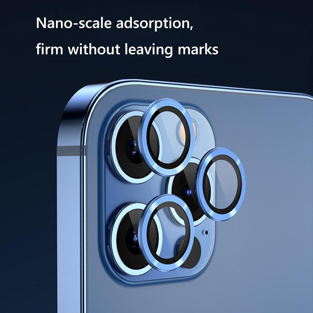 3 Films de Protection d'objectif d'appareil Photo Pleine Couverture Anti-rayures HD en Verre Protecteur d'objectif pour iPhone 14 Pro/14 Pro Max Verre d'objectifs avec Bord en Aluminium Compatible avec iPhone