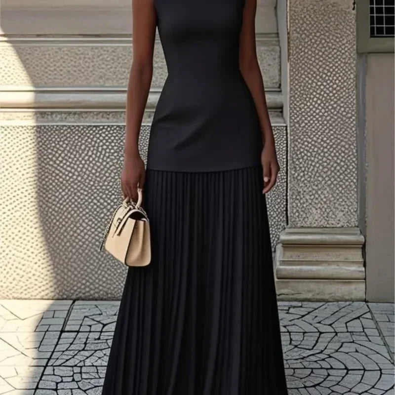 Robe de soirée longue sans bretelles pour femme, élégante robe de mariée, décontractée, ample, plissée, longue, élégante