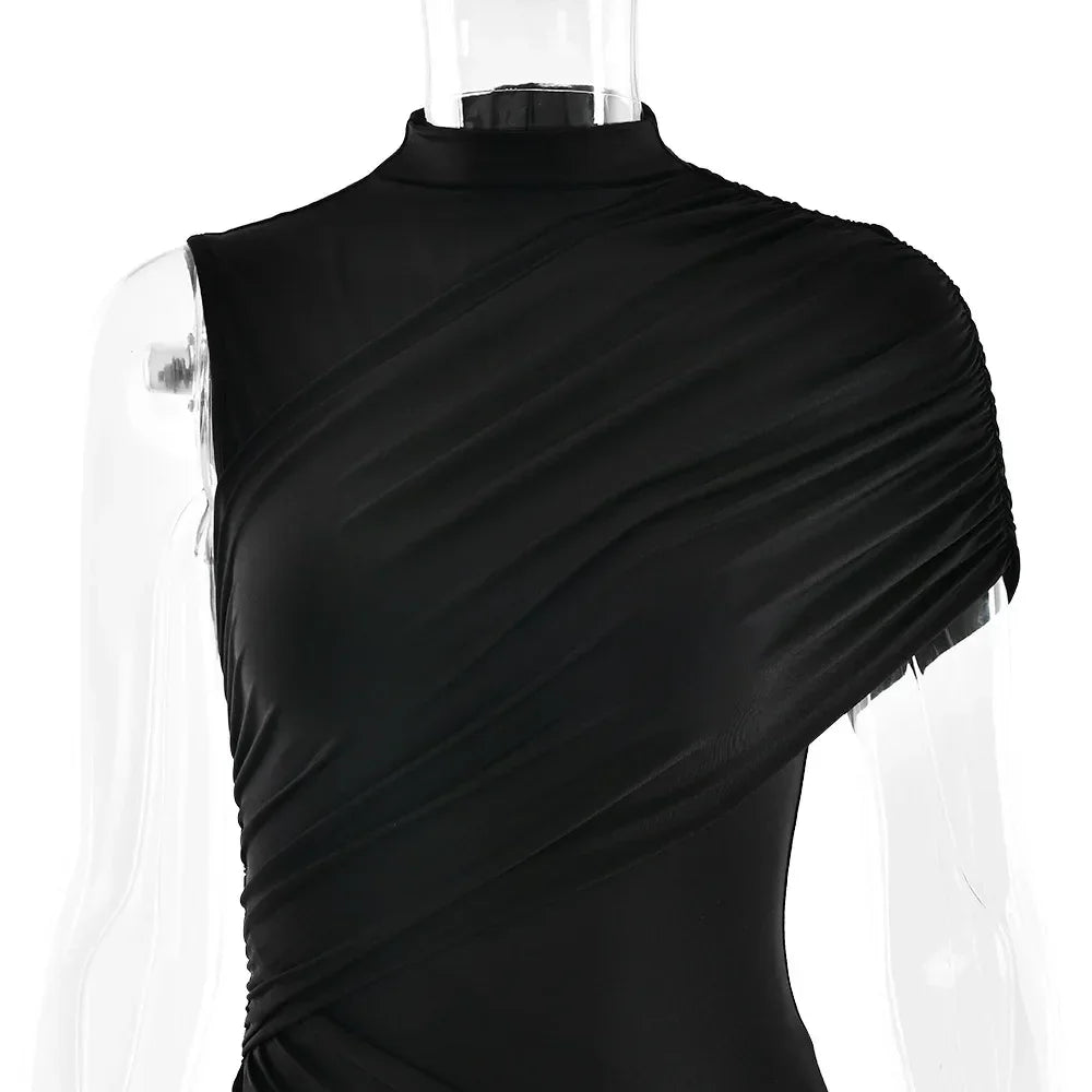 Robe Courte Plissée Irrégulière | Robe de Soirée à Franges - Femstylo