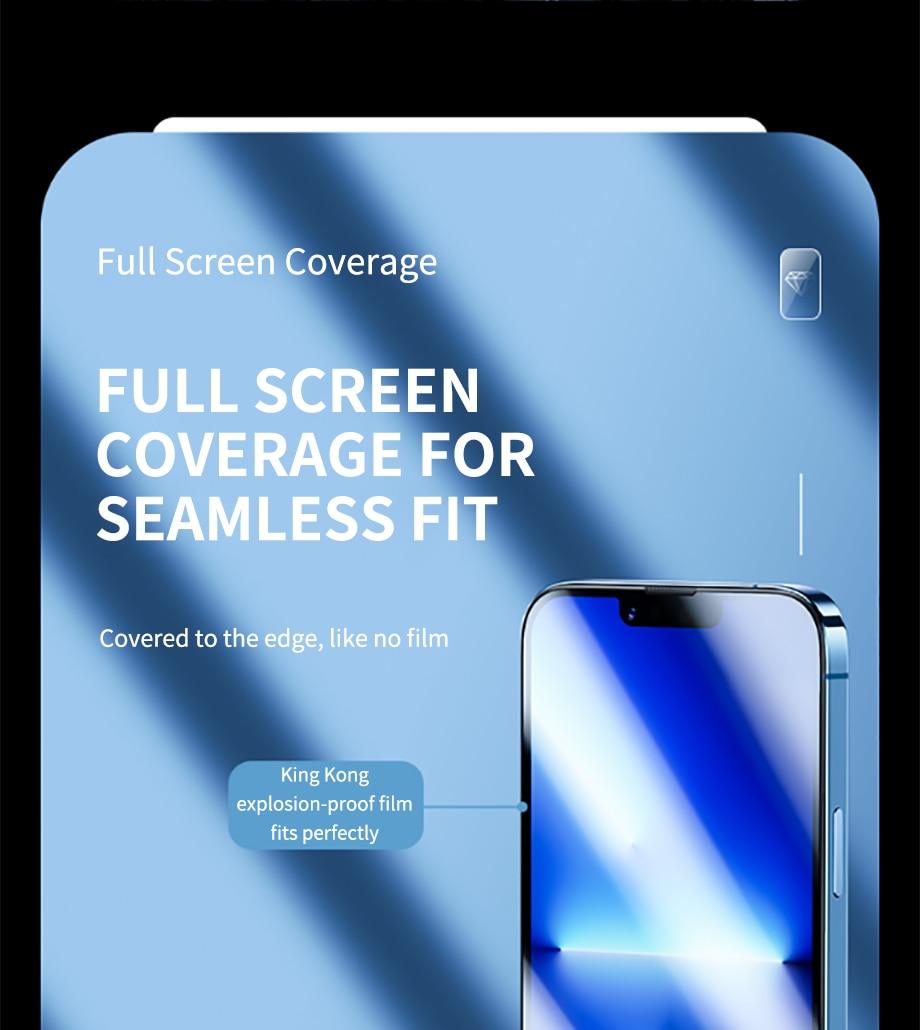Protection d'écran en verre trempé 30D Diamond nouvelle génération pleine couverture pour iPhone 14 13 12 11 Pro Max Mini XR X XR XS – Protection d'écran en verre trempé anti-poussière pour iPhone