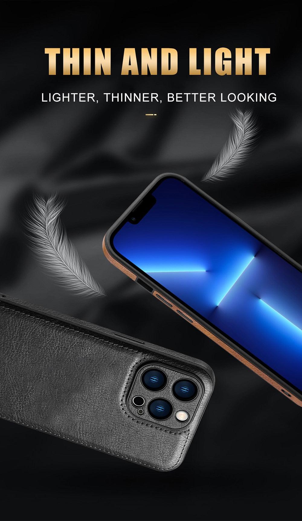 Étui de Téléphone en Cuir PU de Luxe Pour iPhone 14 13 Pro Max 12Pro 11Pro Max 13 12 Pro XS MAX XR X SE 7 8 plus Coque Arrière Tendance Étui Arrière en Cuir pour iPhone 14 Pro Housse Antichoc pour iPhone