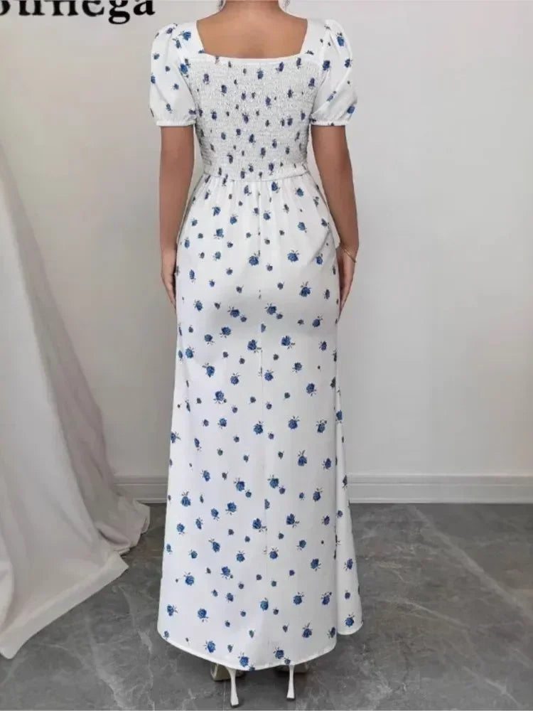 Robe élégante à manches courtes pour femme, collection printemps-été, mode imprimée, patchwork avec taille cintrée, robes décontractées amples pour femme
