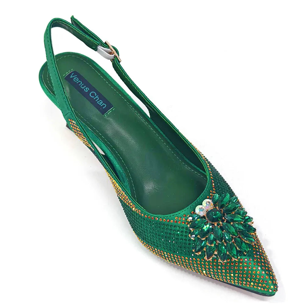 Nouvel ensemble chaussures et sac strass HGT321
