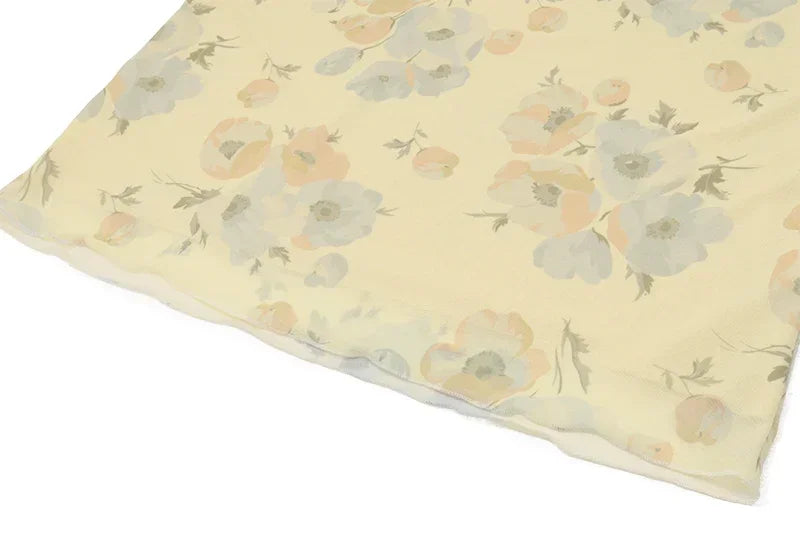 Robe longue jaune fleurie | Robe de soirée d'été rétro col en V -femstylo