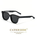 Lunettes de soleil rétro carrées CATERSIDE Hommes Grand Cadre Design Insert de Noyau Branche Femmes Lunettes de soleil Voyage Fête Haute Qualité UV400