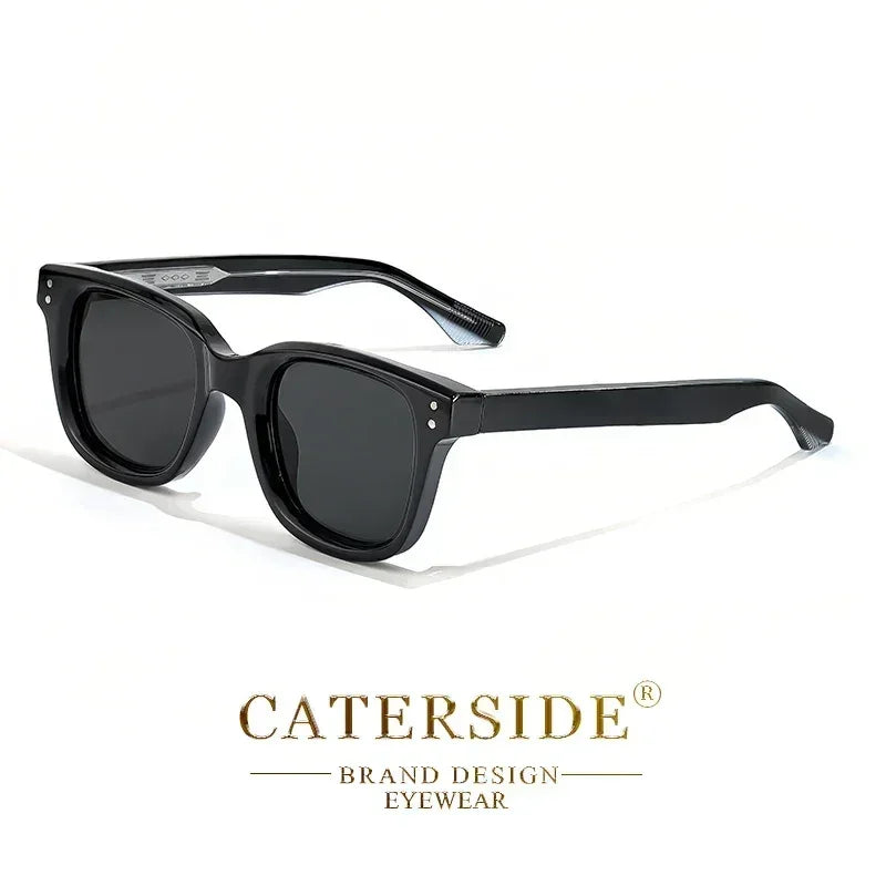 Lunettes de soleil rétro carrées CATERSIDE Hommes Grand Cadre Design Insert de Noyau Branche Femmes Lunettes de soleil Voyage Fête Haute Qualité UV400