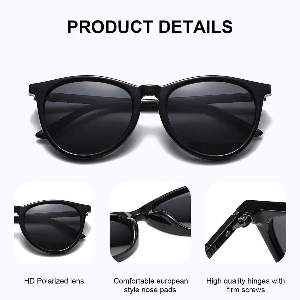 BARCUR Lunettes de soleil polarisées œil de chat pour femmes – Protection UV400 légère avec monture en polycarbonate tendance, verres miroirs et design élégant – Accessoires d'été stylés pour le shopping, les voyages et l'extérieur