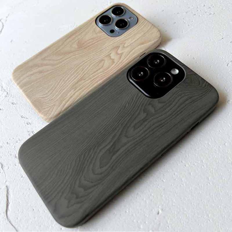 Coques de Téléphone Rétro Ultra Fines Texture Bois pour iPhone 14 13 12 11 Pro Max XS MAX XR XS X 7 8 Plus Antidérapantes Étui Souple en Bois Vintage Unique Élégant et Entièrement Protecteur