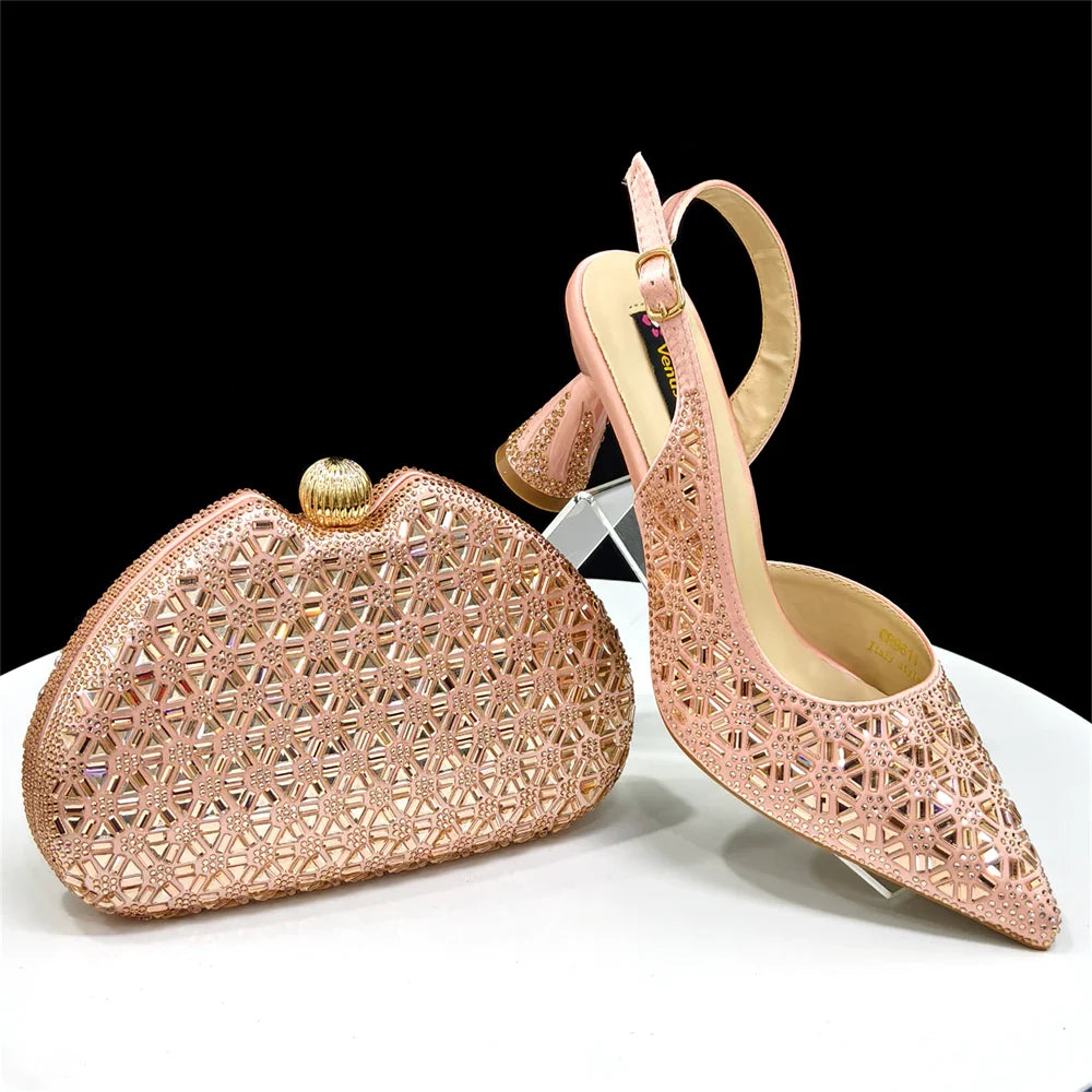 Ensemble Chaussures et Sac Femme Design Italien Élégant EDS45