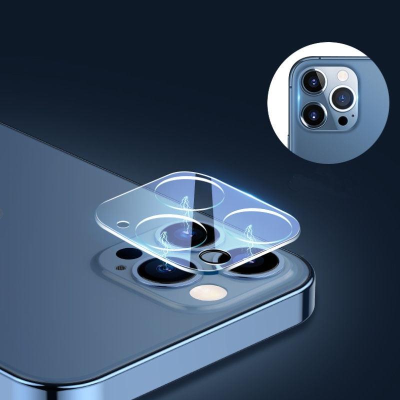 Protection d'objectif d'appareil photo arrière 3D HD pour iPhone 14 Pro Max Plus 13 12 11 Mini en verre trempé 9H n'affectant pas la prise de vue de nuit