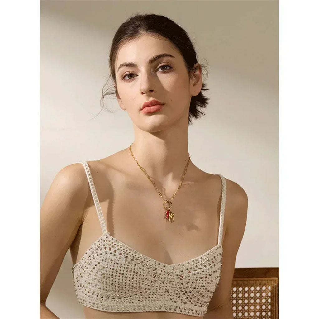 Collier pendentif détachable Cœur Sacré en corne de taureau classique à succès pour femmes, avec geste de fer à cheval rock