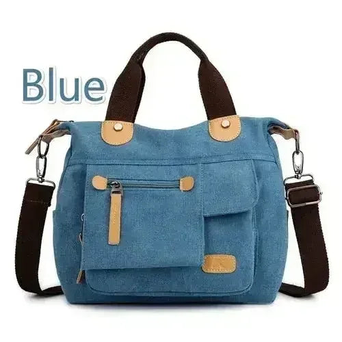 Sac fourre-tout décontracté Sac à main bandoulière en toile grande capacité pour femme