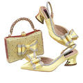 Chaussures à talons moyens pour femmes Chaussures et sac italiens ED1130