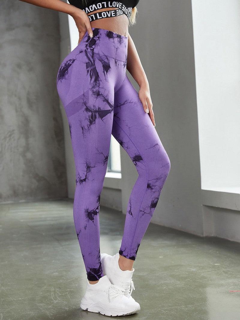 Leggings de sport pour femmes - Pantalon de yoga gainant push-up - Legging sans couture taille haute avec contrôle du ventre pour le fitness, la gym et la compression - Vêtements pour femmes