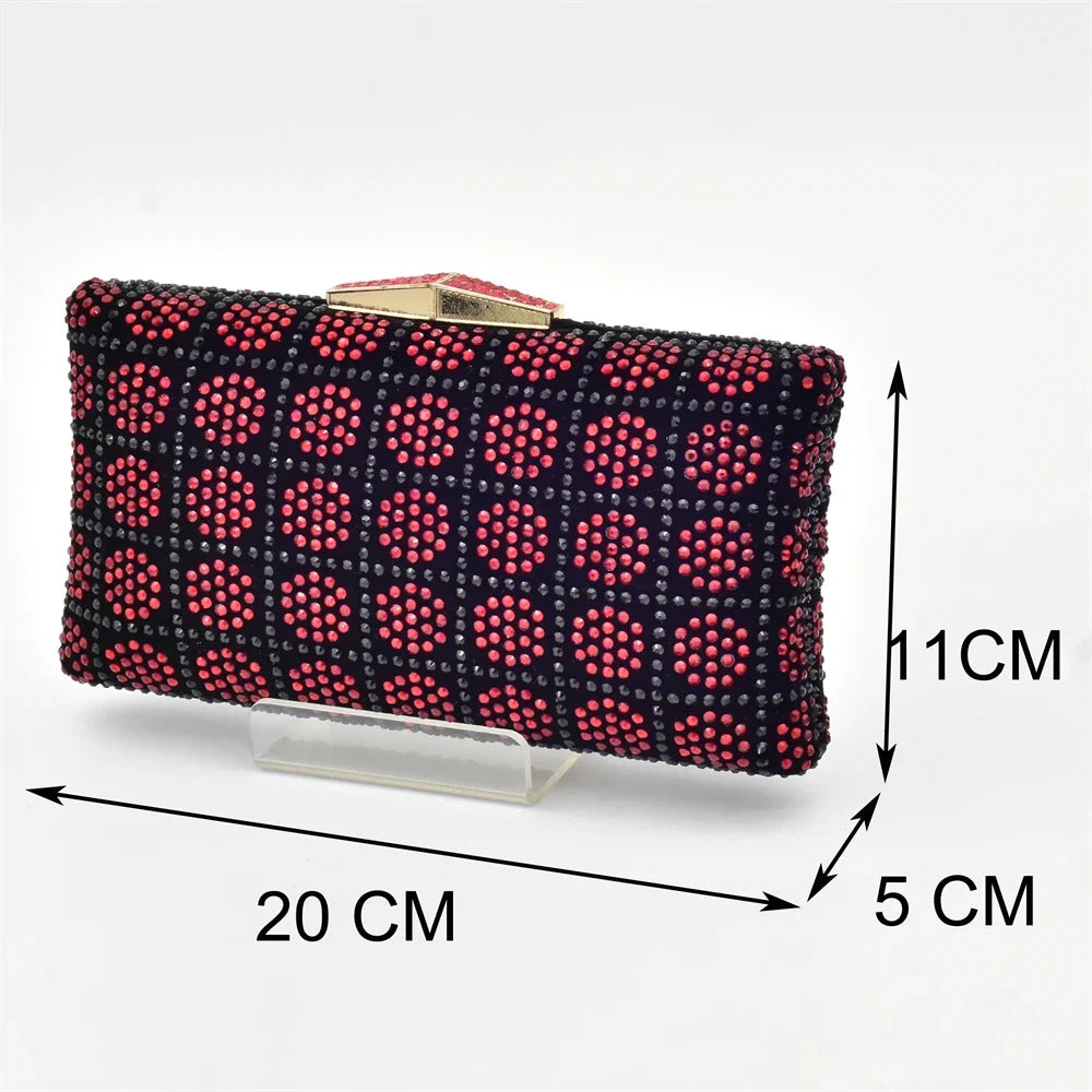 Ensemble assorti chaussures et sac italiens avec strass