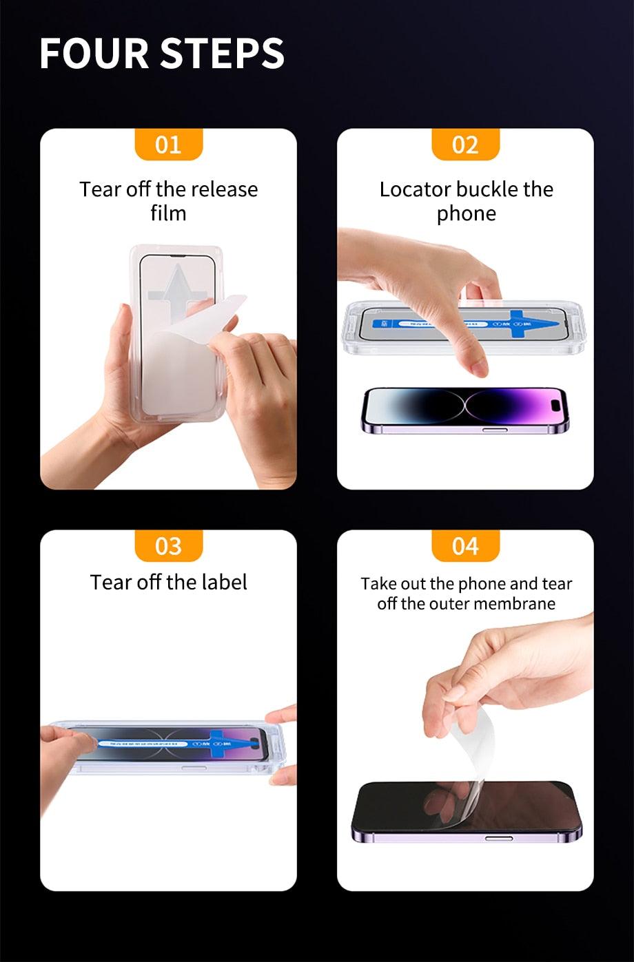 2 pièces, protection d'écran complète pour iPhone 11, 12, 13 PRO MAX, verre intimité pour iPhone 14 Pro, XS Max, XR, 13, 12 mini, verre trempé, film de protection d'écran en verre trempé, dureté 9H, protection d'écran anti-rayures.
