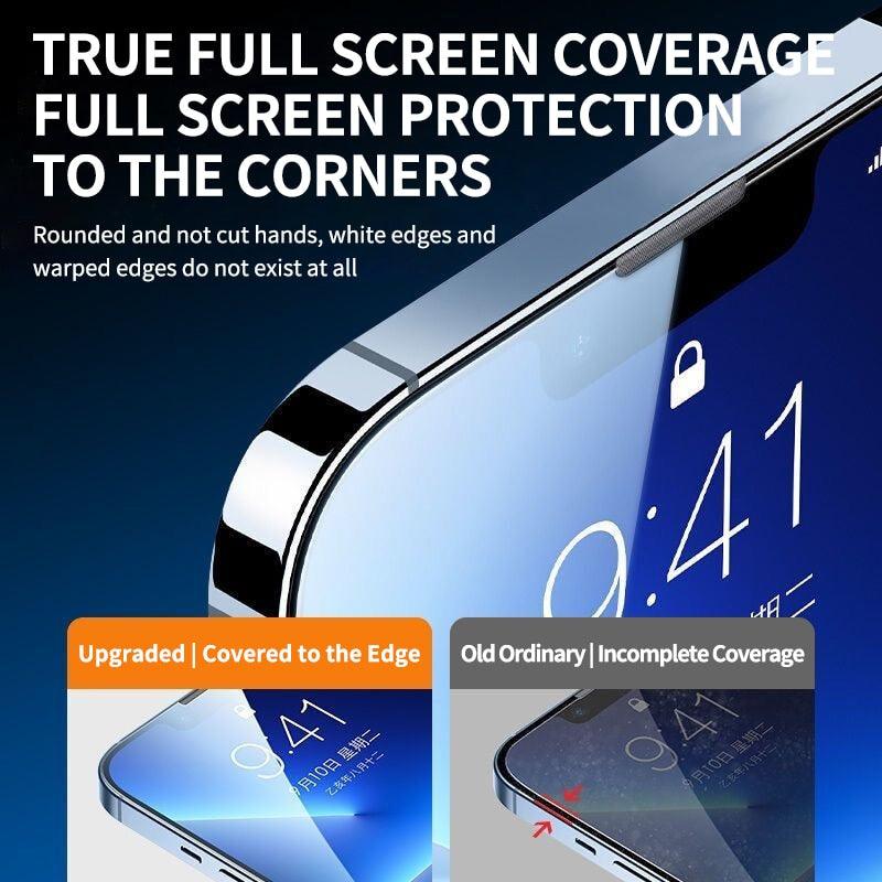 Film de protection d'écran en verre trempé 8K HD anti-espion, installation rapide, couverture complète, pour iPhone 14 13 12 11 PRO MAX MINI X XS, dureté 9H, anti-rayures, anti-chocs, sans bulles pour iPhone