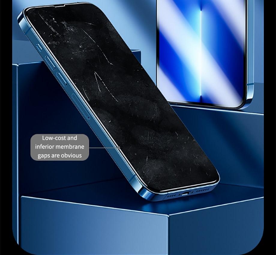 Protection d'écran en verre trempé 30D Diamond nouvelle génération pleine couverture pour iPhone 14 13 12 11 Pro Max Mini XR X XR XS – Protection d'écran en verre trempé anti-poussière pour iPhone