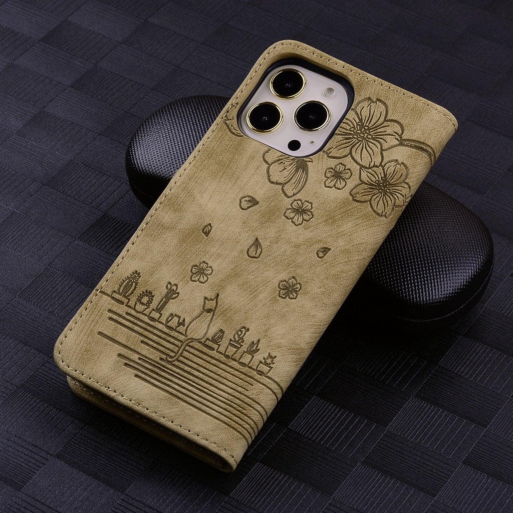 Étui portefeuille en cuir de luxe pour iPhone 14 13 Pro Max 11 12 Mini XR X XS Max avec support magnétique et porte-cartes en cuir PU, étui antichoc et élégant avec protection contre les chutes