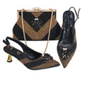 Nouvel ensemble chaussures et sac strass HGT321