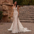 Robe de mariée de luxe personnalisée FL&AEVVE avec bretelles fines, robe de mariée de plage, robe de soirée de mariage, vestidos de novia