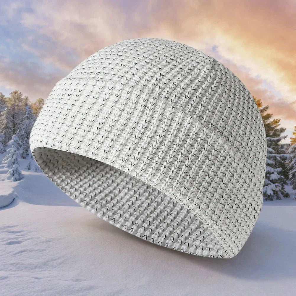 Bonnet d'hiver unisexe réfléchissant – Chapeau tricoté noctilucent haute visibilité