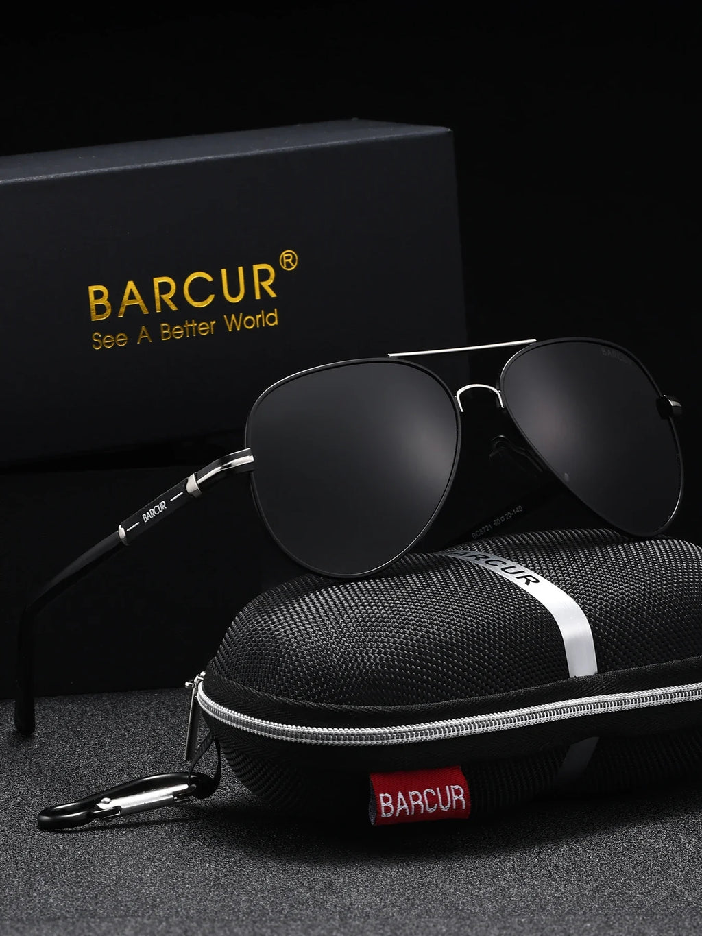 BARCUR Lunettes de soleil Rétro Chic Hommes Mode Surdimensionnées Style Aviateur avec Verres TAC Miroités Monture en Acier Inoxydable Durable pour la Randonnée les Sports de Plein Air et la Protection Solaire pour l'Été