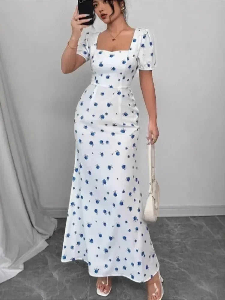 Robe élégante à manches courtes pour femme, collection printemps-été, mode imprimée, patchwork avec taille cintrée, robes décontractées amples pour femme