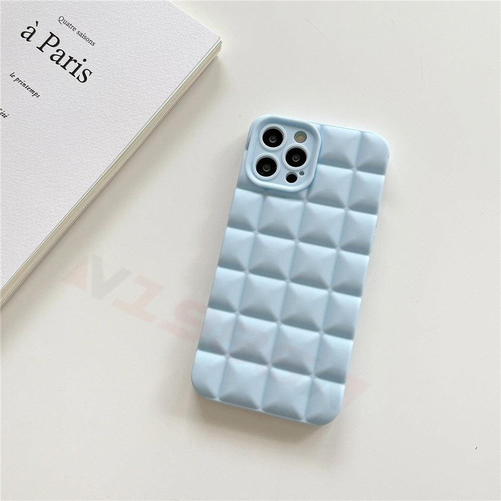 Coque de téléphone unique pour iPhone 14 Pro 13 12 11 Pro Fashion 3D Souple Silicone Antichoc pour iPhone 14 Coque Bubble Case Mignonne Forme Intégrale Silicone Souple Mince Amortie Belle Élégante Coque pour Femmes