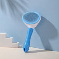 Brosse à épiler pour animaux de compagnie, peigne pour chat, outils de toilettage, accessoires pour chiens, fournitures pour chats, peigne de massage en acier inoxydable, brosse pour chiens et chats pour poils longs et courts avec brosse autonettoyante
