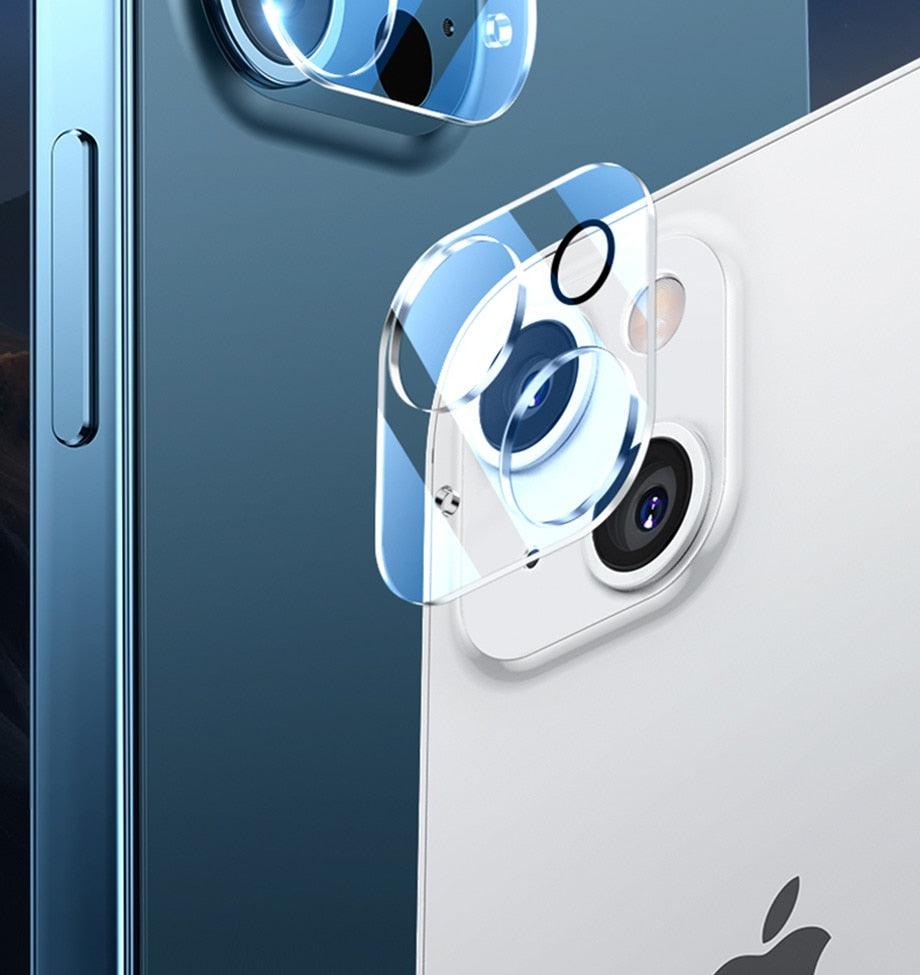 Lot de 4 protections d'écran complètes en verre pour iPhone 11 12 13 Pro XS Max, protection d'objectif d'appareil photo pour iPhone X 11 Pro Max 12 13 Mini 14 Pro Max