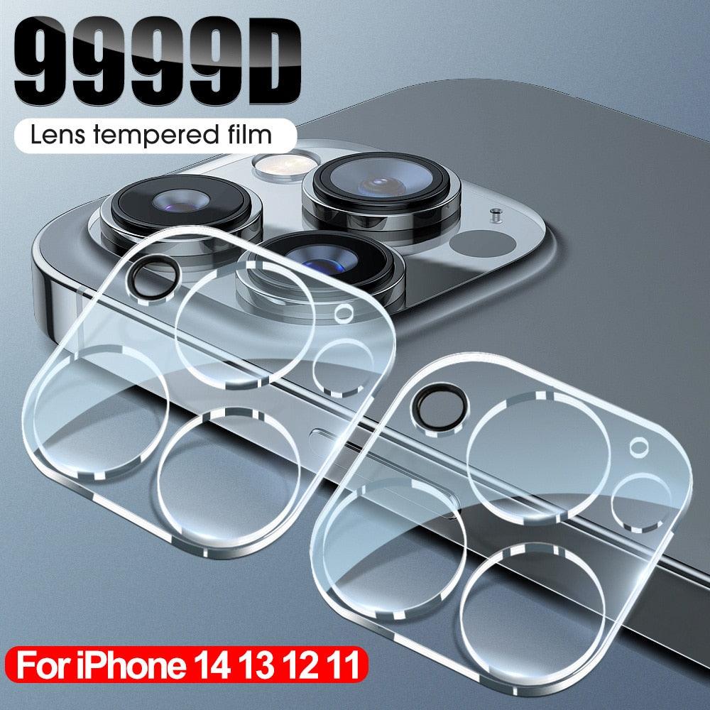4pcs Protection d'objectif d'appareil photo en verre trempé pour IPhone 14 13 12 11 Pro Max Protecteur d'appareil photo Couverture complète Verre de protection Film d'appareil photo arrière transparent pour IPhone 14 Pro Max
