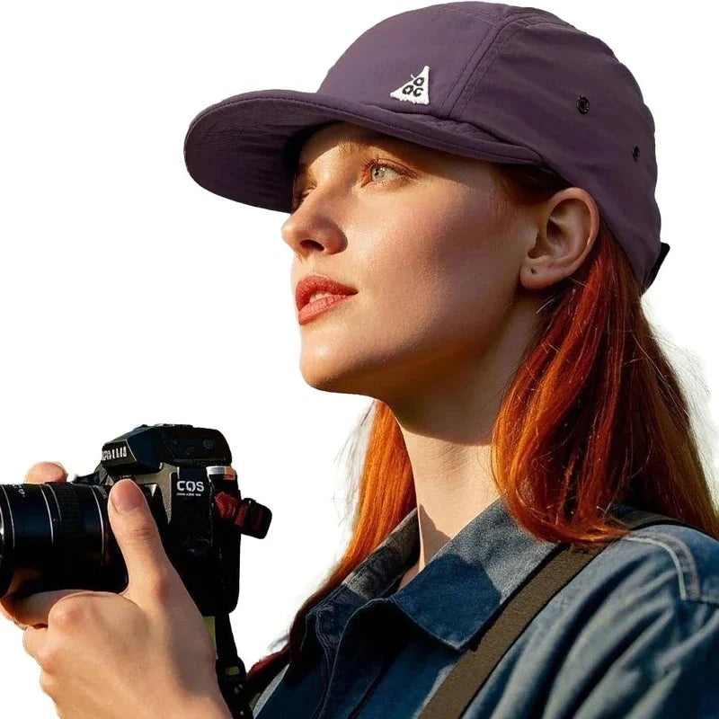 Casquette de camionneur d'été – Casquette de baseball à 5 panneaux et visière courte