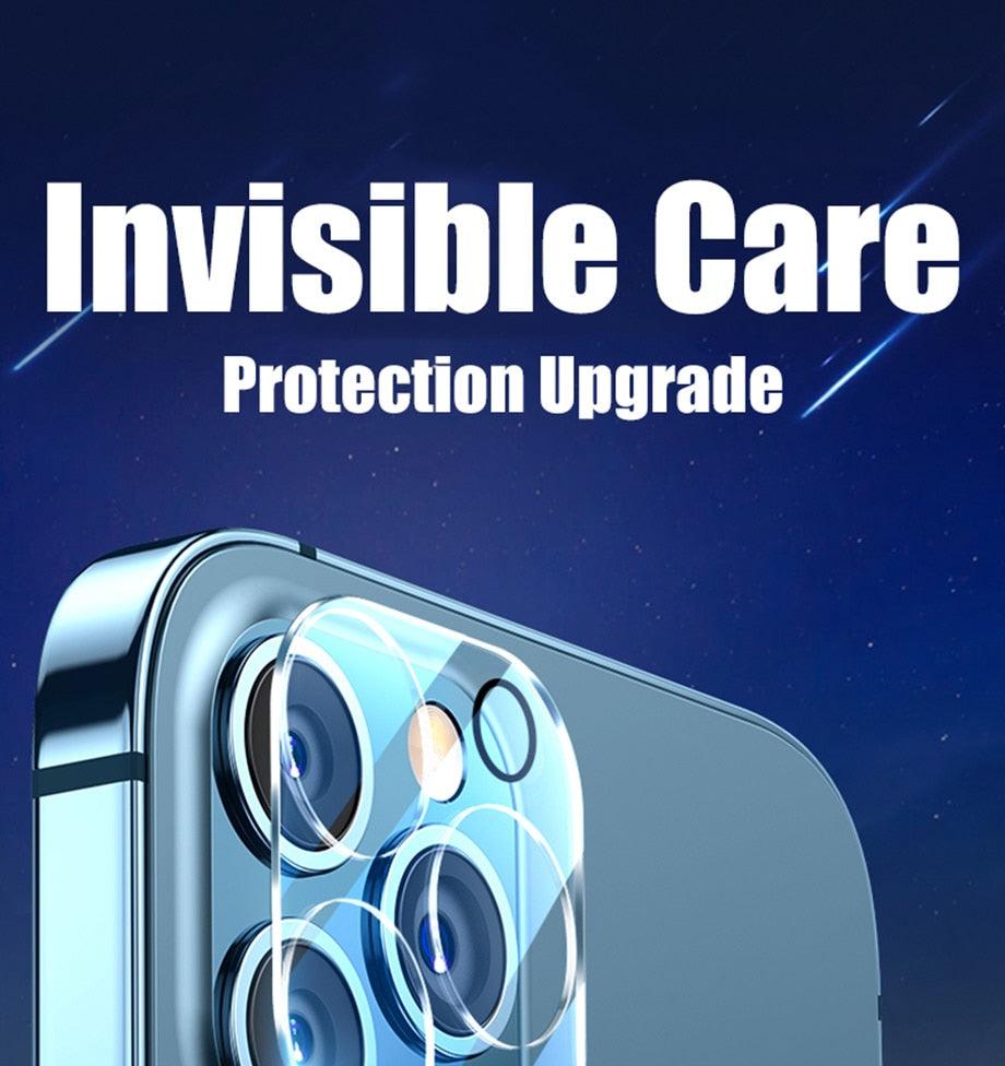 Lot de 4 protections d'écran complètes en verre pour iPhone 11 12 13 Pro XS Max, protection d'objectif d'appareil photo pour iPhone X 11 Pro Max 12 13 Mini 14 Pro Max