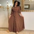 Vêtements féminins automne et hiver Nouvelle robe élégante, sexy, à la mode, imprimé numérique et décontractée.