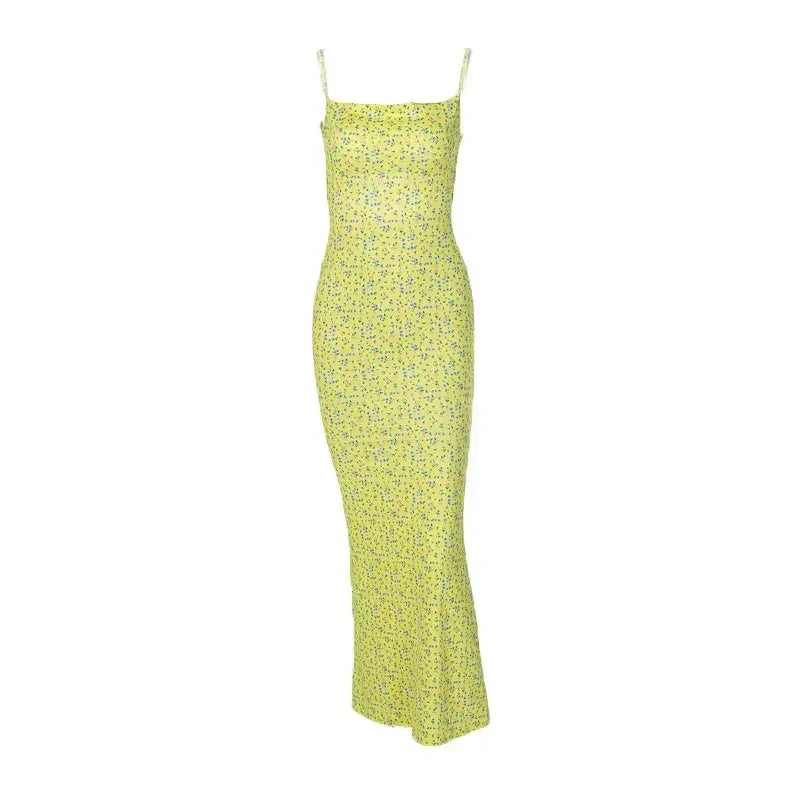 Robes sexy et élégantes pour femmes, style bohème, printemps-été, fines bretelles imprimées, dos nu.