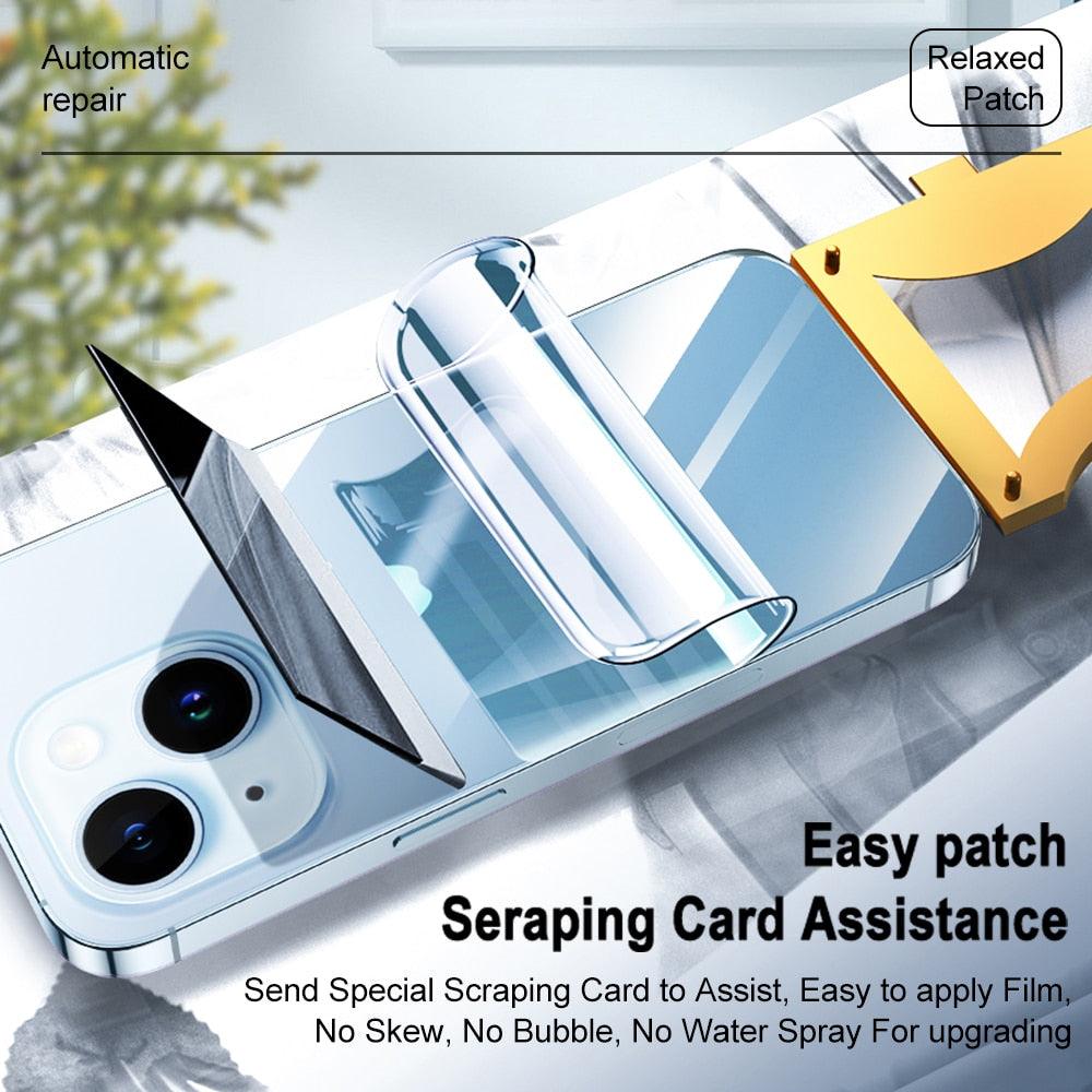 Film arrière de protection intégrale pour iPhone 14 13 11 12 Pro MAX Mini, protecteur d'écran XR X XS Max 7 8 6S Plus SE Accessoires, film arrière antichoc de protection d'écran intégrale